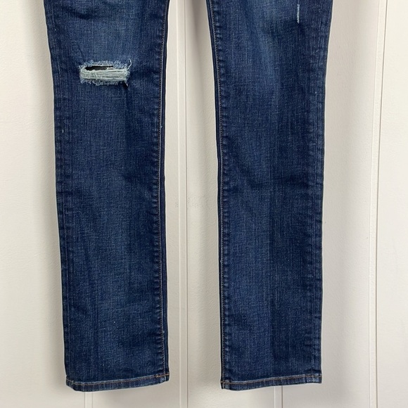 J Brand Mid Rise Rails Straight Leg Jean Women's 30 Ankle Distressed Norfolk - Picture 6 of 16
